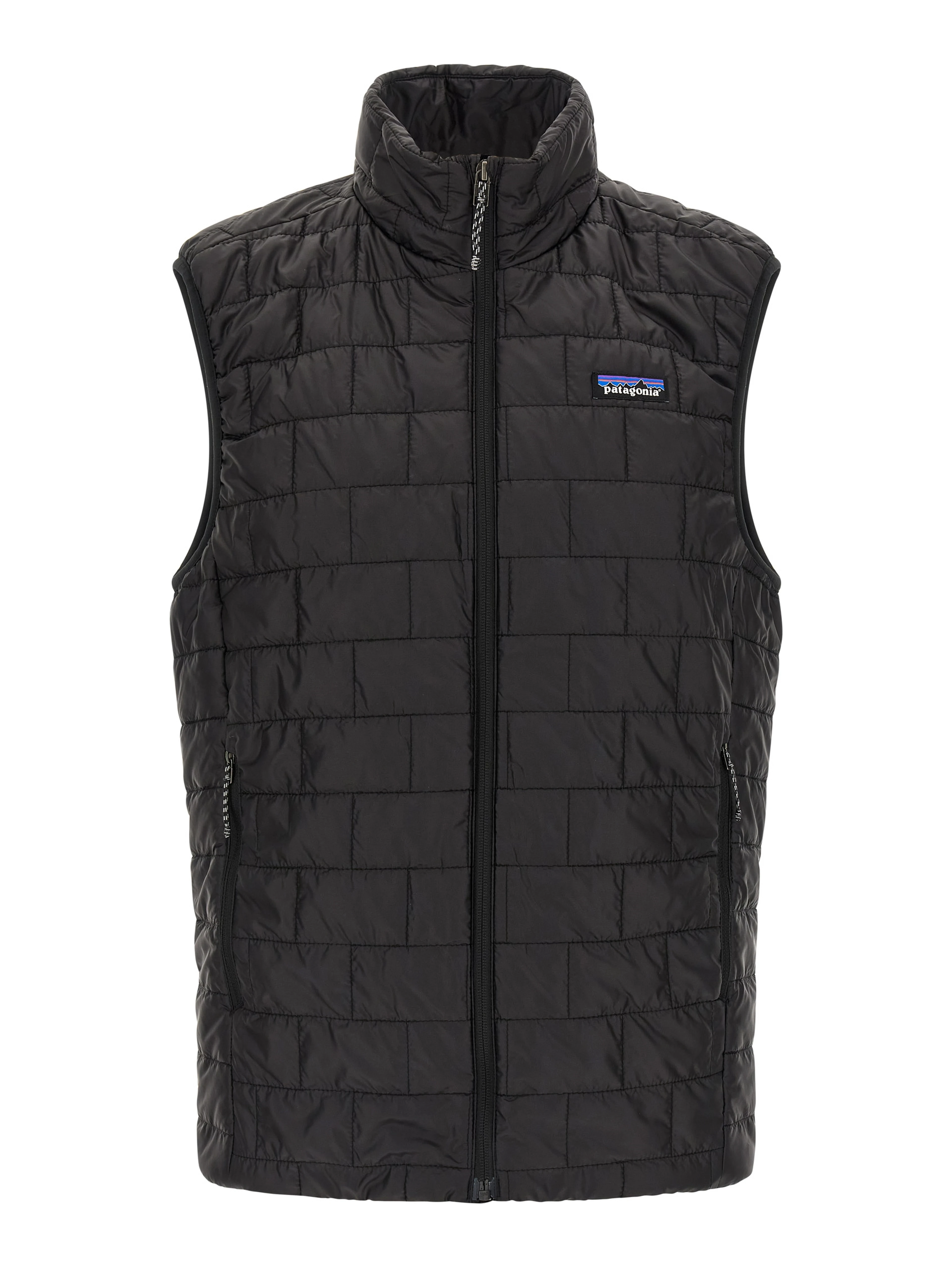 Black Polyester Sleeveless Jacket