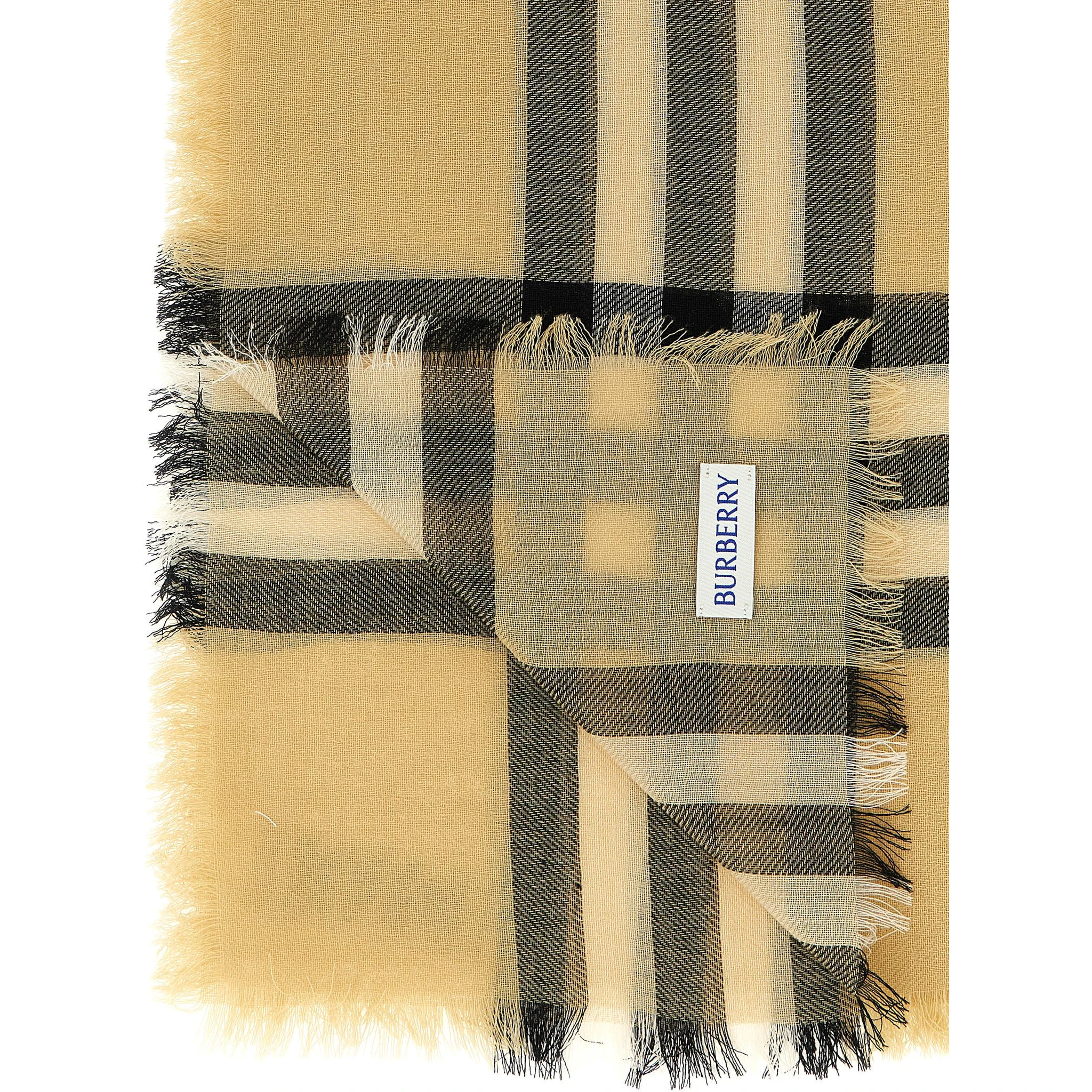 Beige Wool Scarf