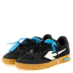 Black Polyester Athletic Sneakers