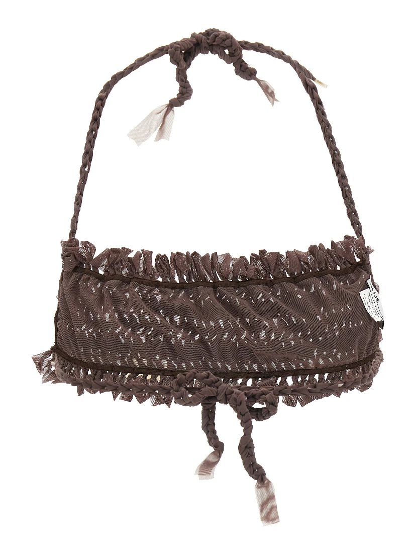 Brown Polyester Bikini