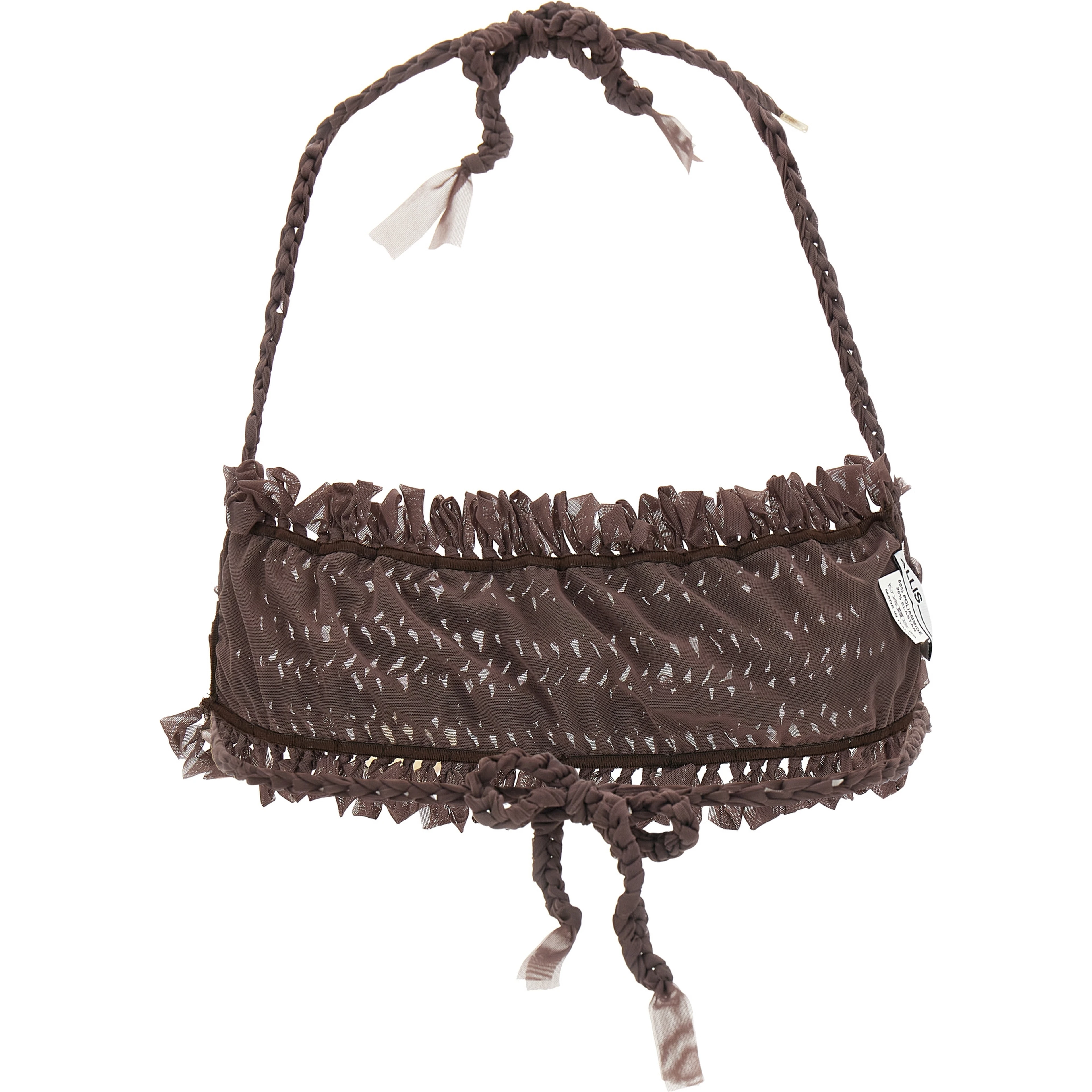 Brown Polyester Bikini