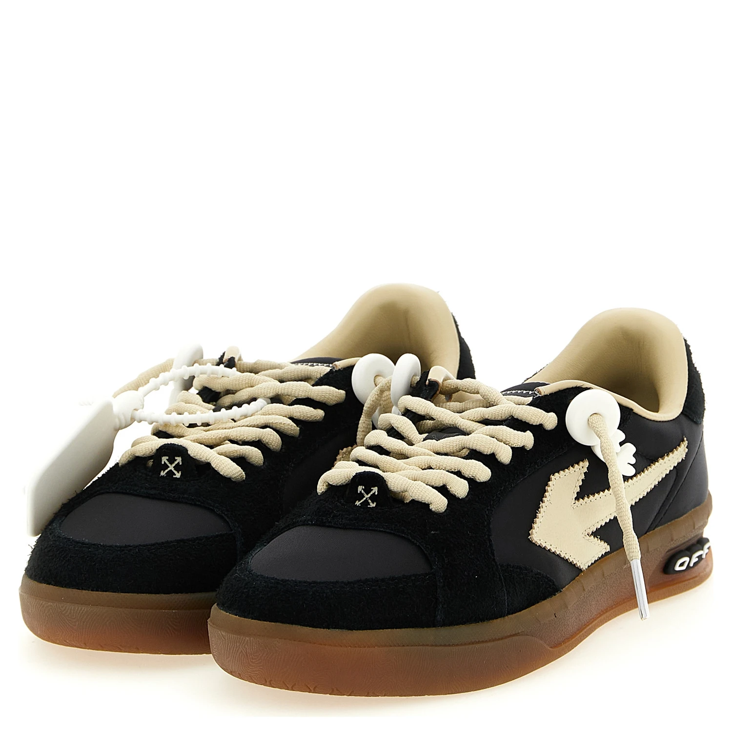 Black Nylon Athletic Sneakers