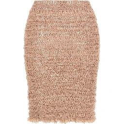 Multicolor Polyester Midi Skirt