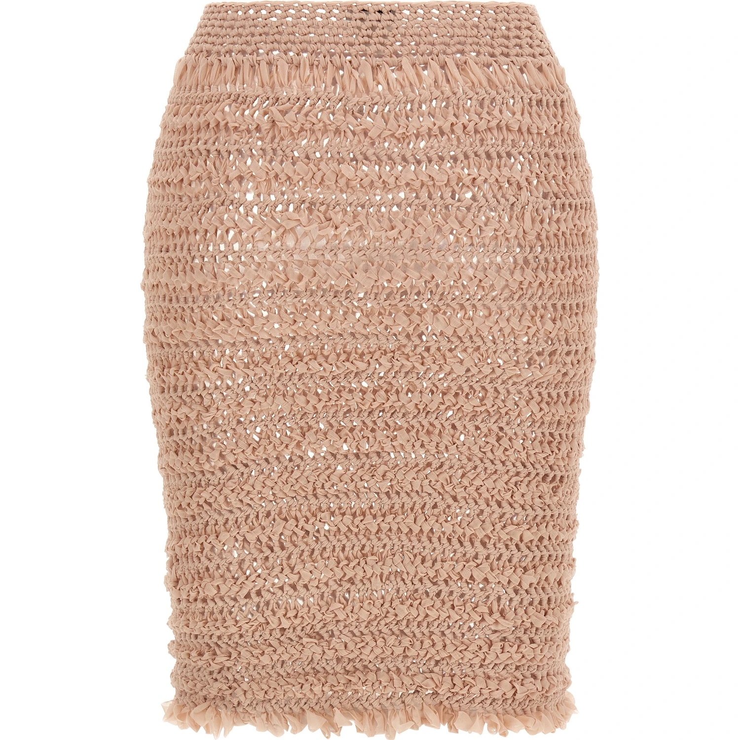 Multicolor Polyester Midi Skirt