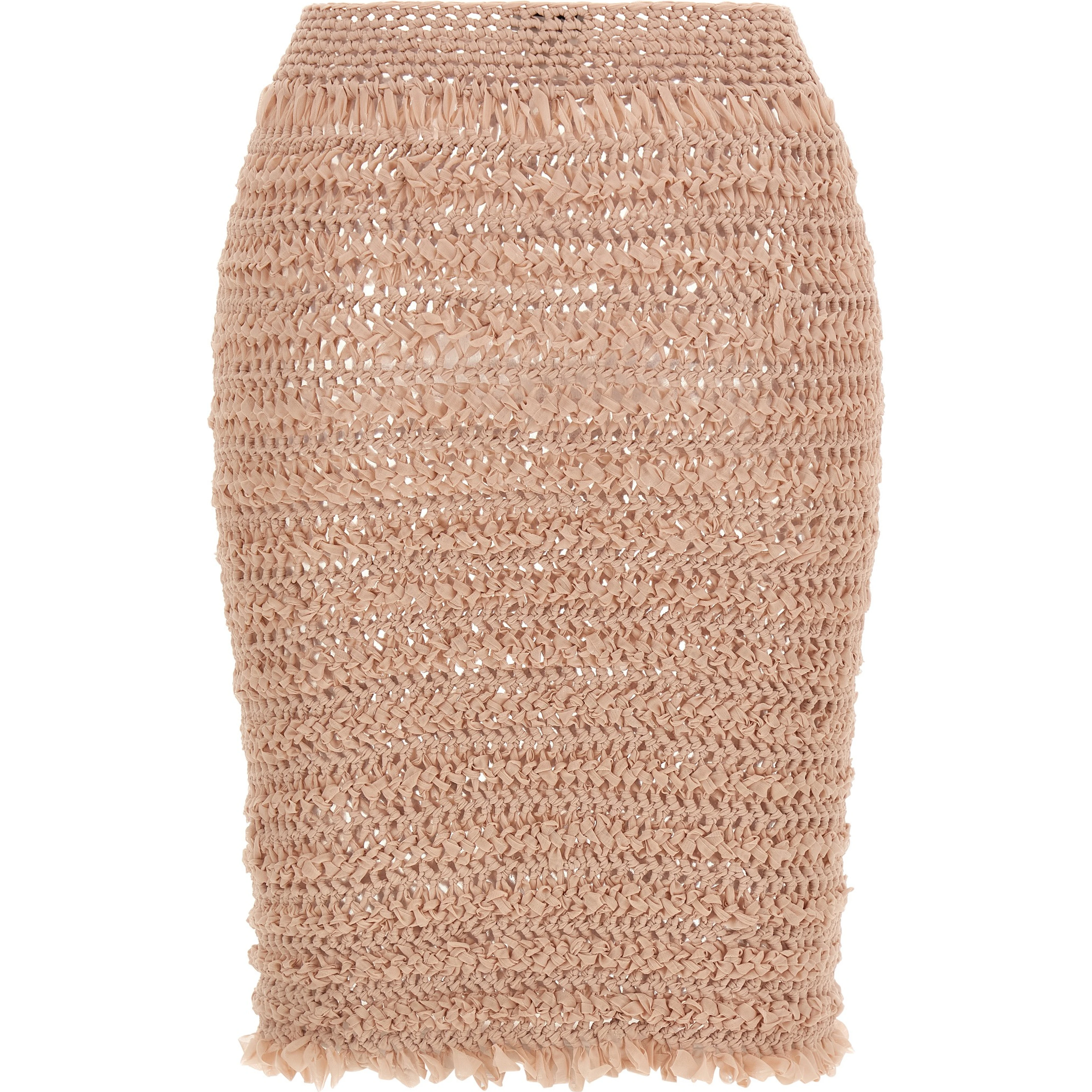 Multicolor Polyester Midi Skirt