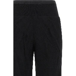 Black Silk Flared Pants