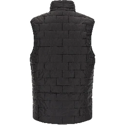 Black Polyester Sleeveless Jacket