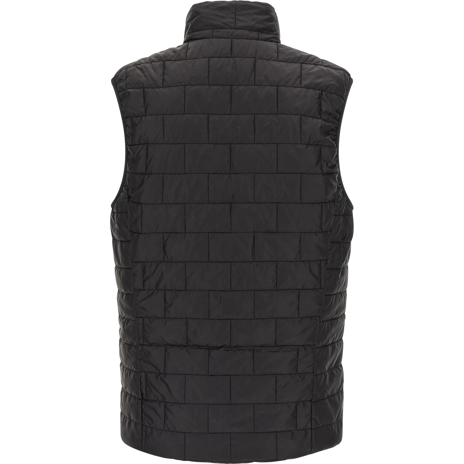 Black Polyester Sleeveless Jacket