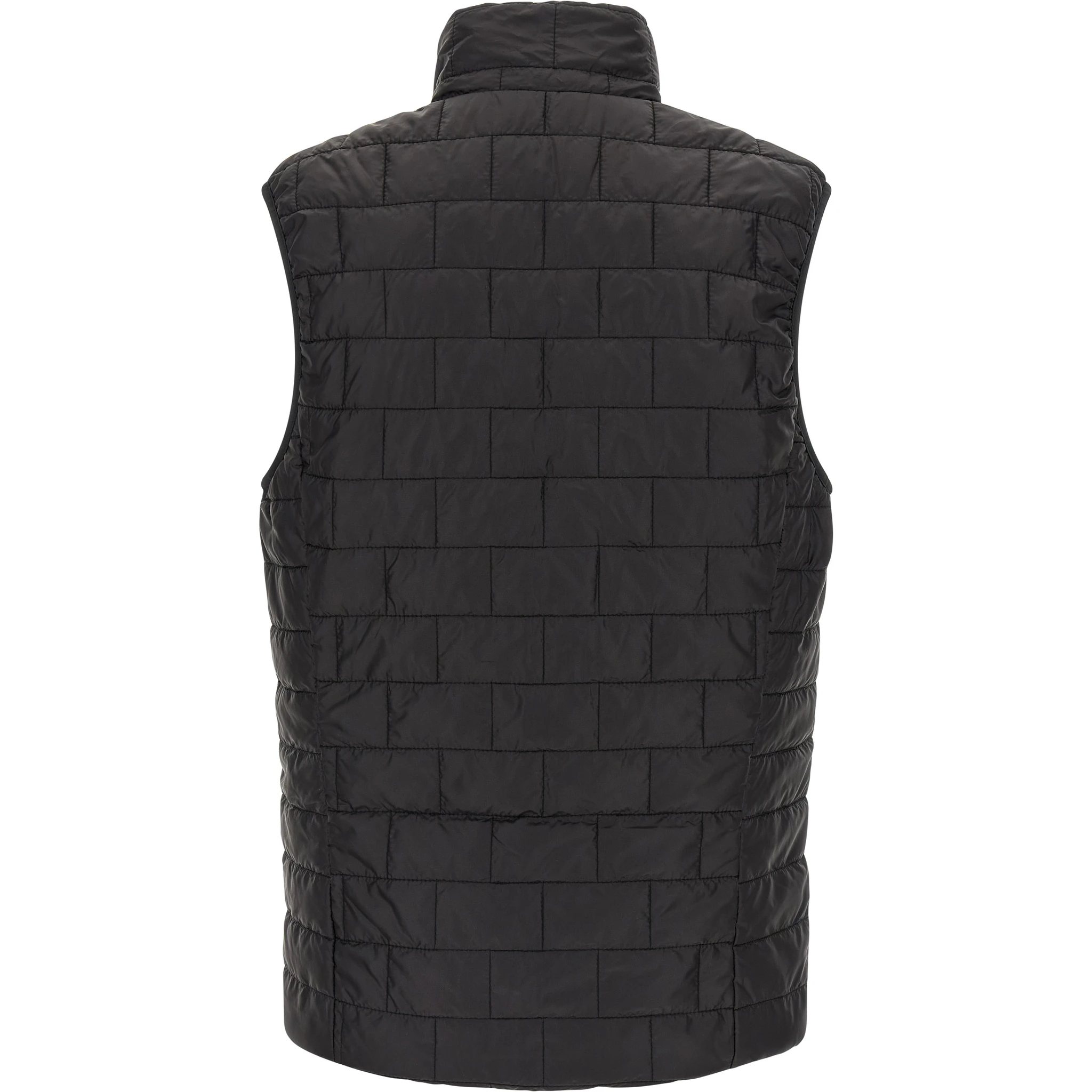 Black Polyester Sleeveless Jacket