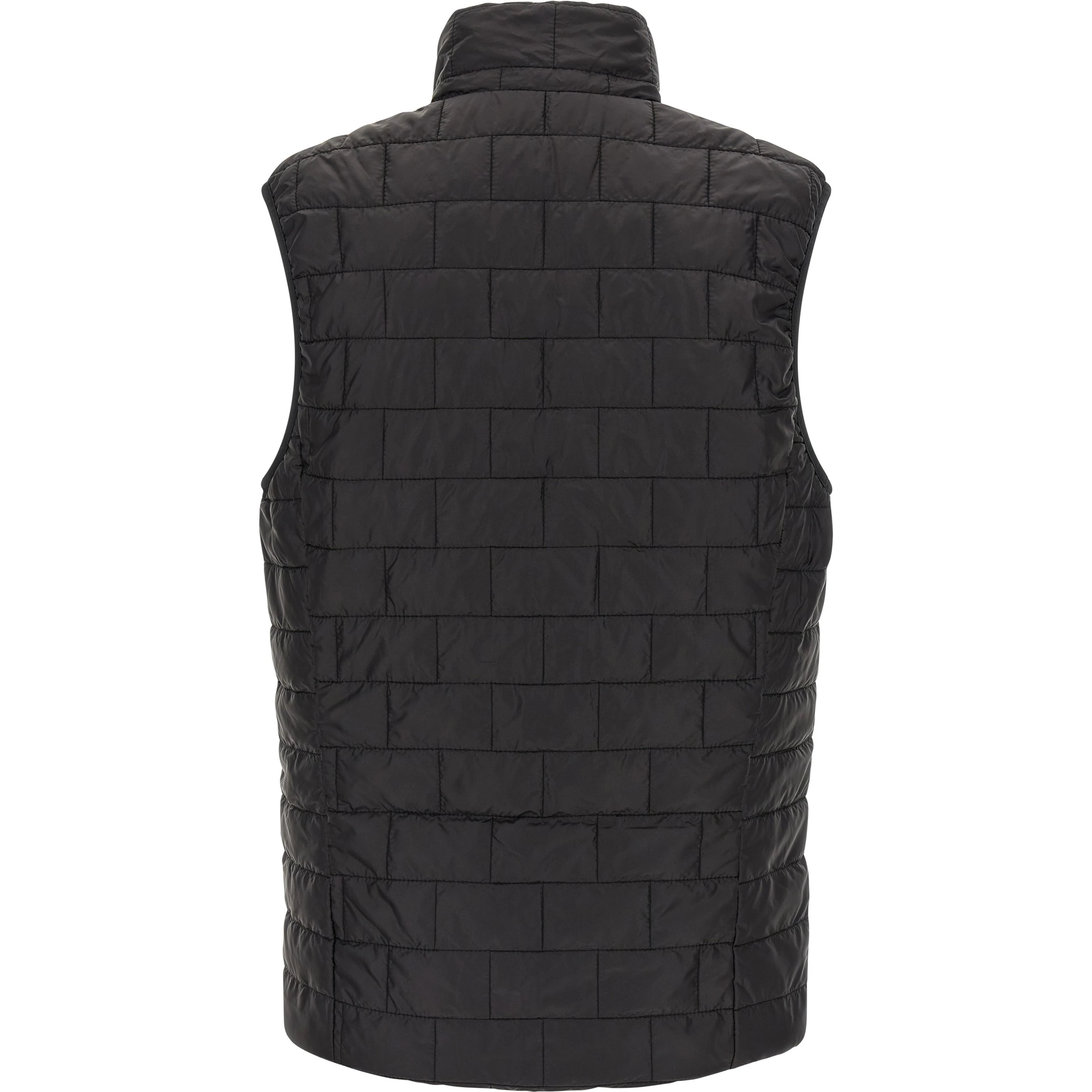 Black Polyester Sleeveless Jacket