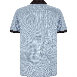 Blue Cotton Polo Shirt