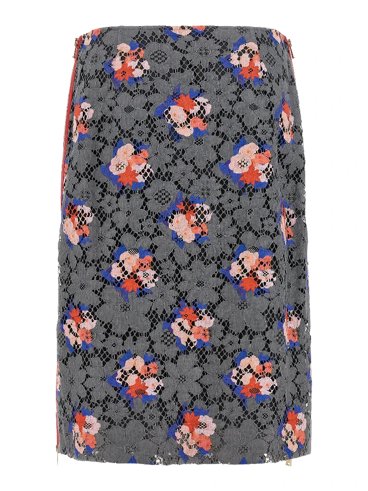 Gray Cotton Midi Skirt alternative