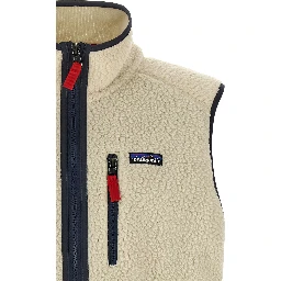 Beige Polyester Sleeveless Jacket
