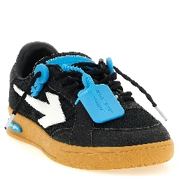 Black Polyester Athletic Sneakers
