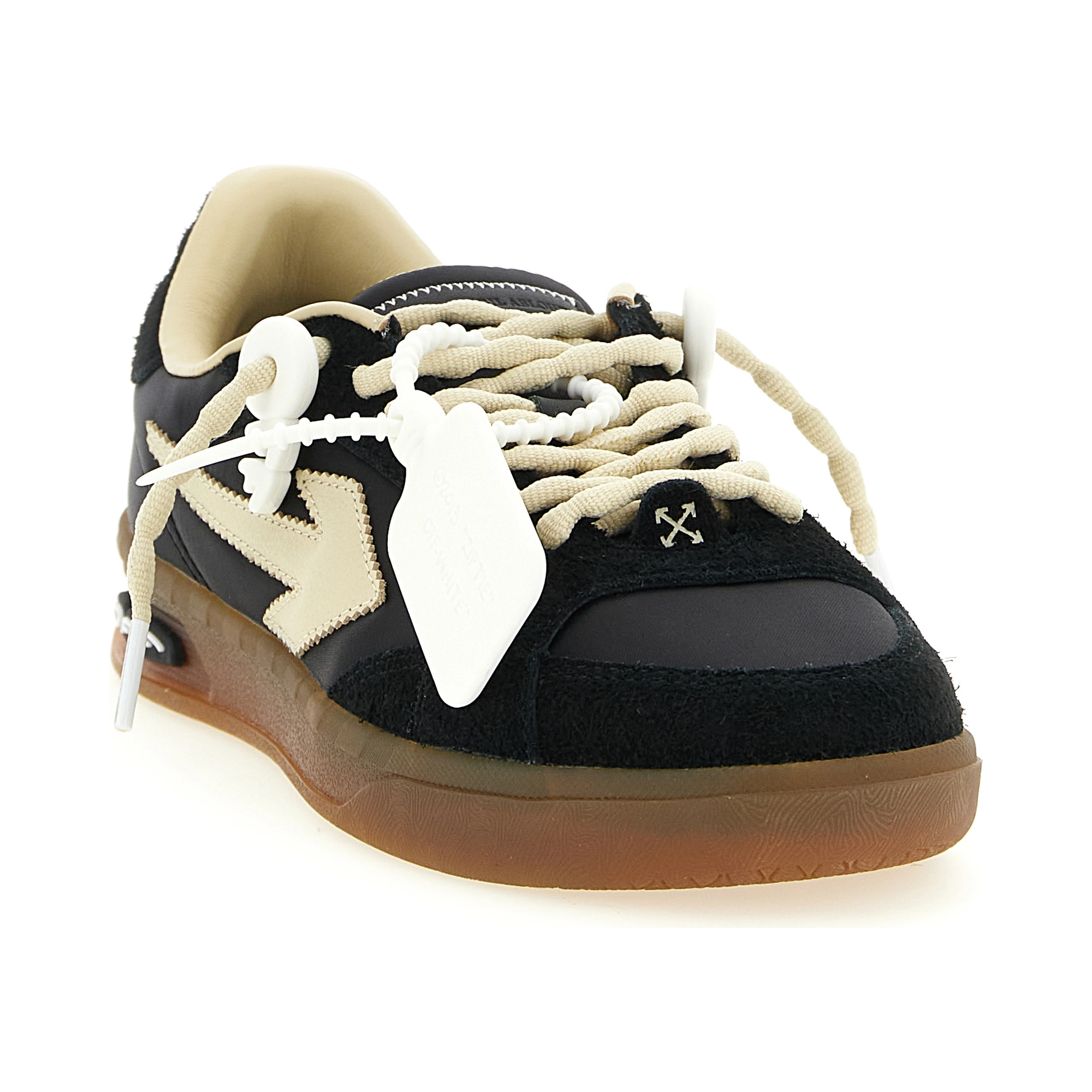 Black Nylon Athletic Sneakers