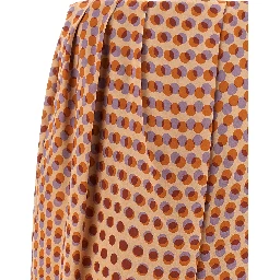 Multicolor Silk Midi Skirt
