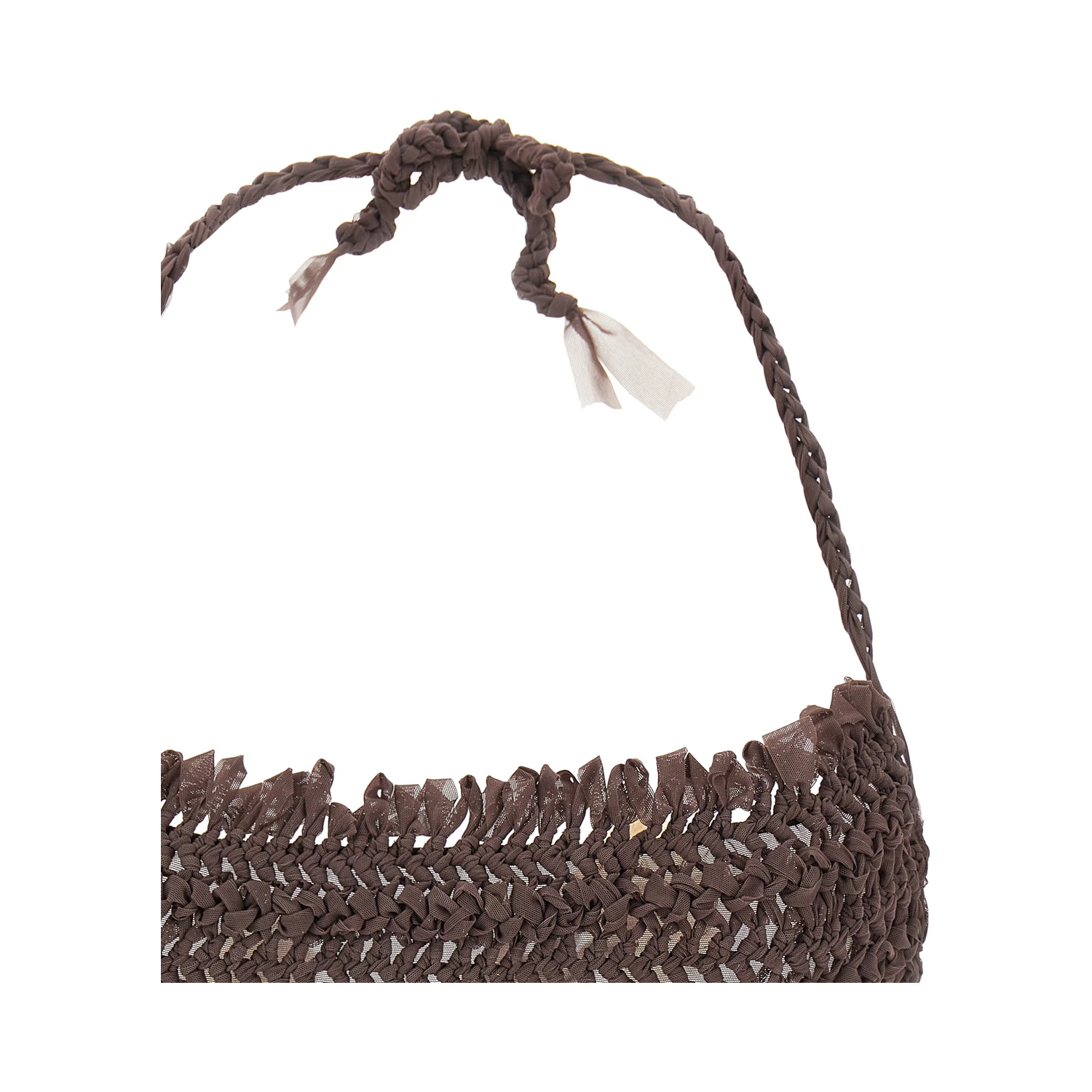 Brown Polyester Bikini