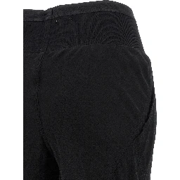 Black Silk Flared Pants