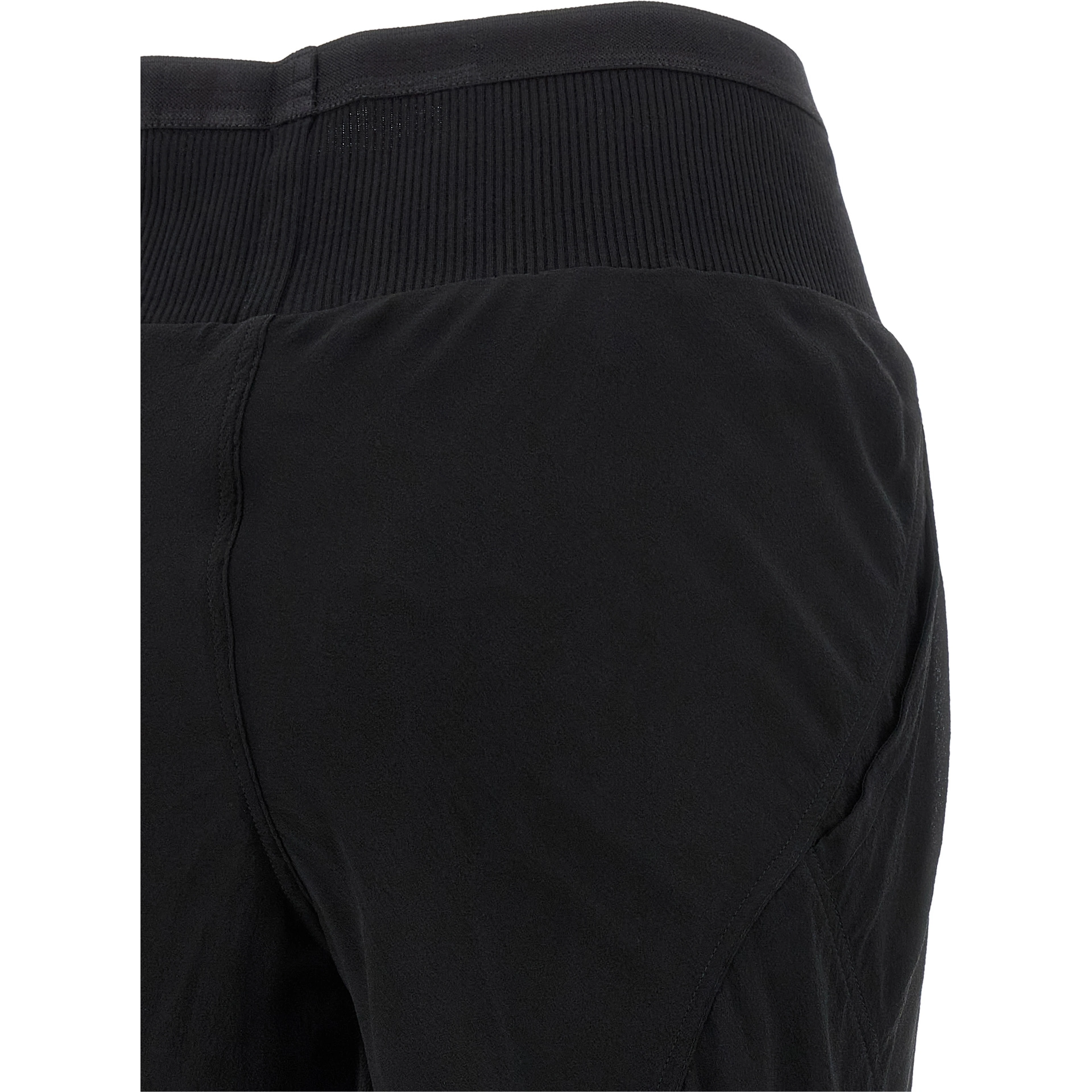 Black Silk Flared Pants