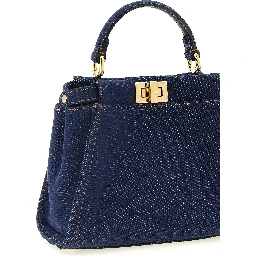 Blue Cotton Handbag