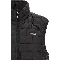 Black Polyester Sleeveless Jacket