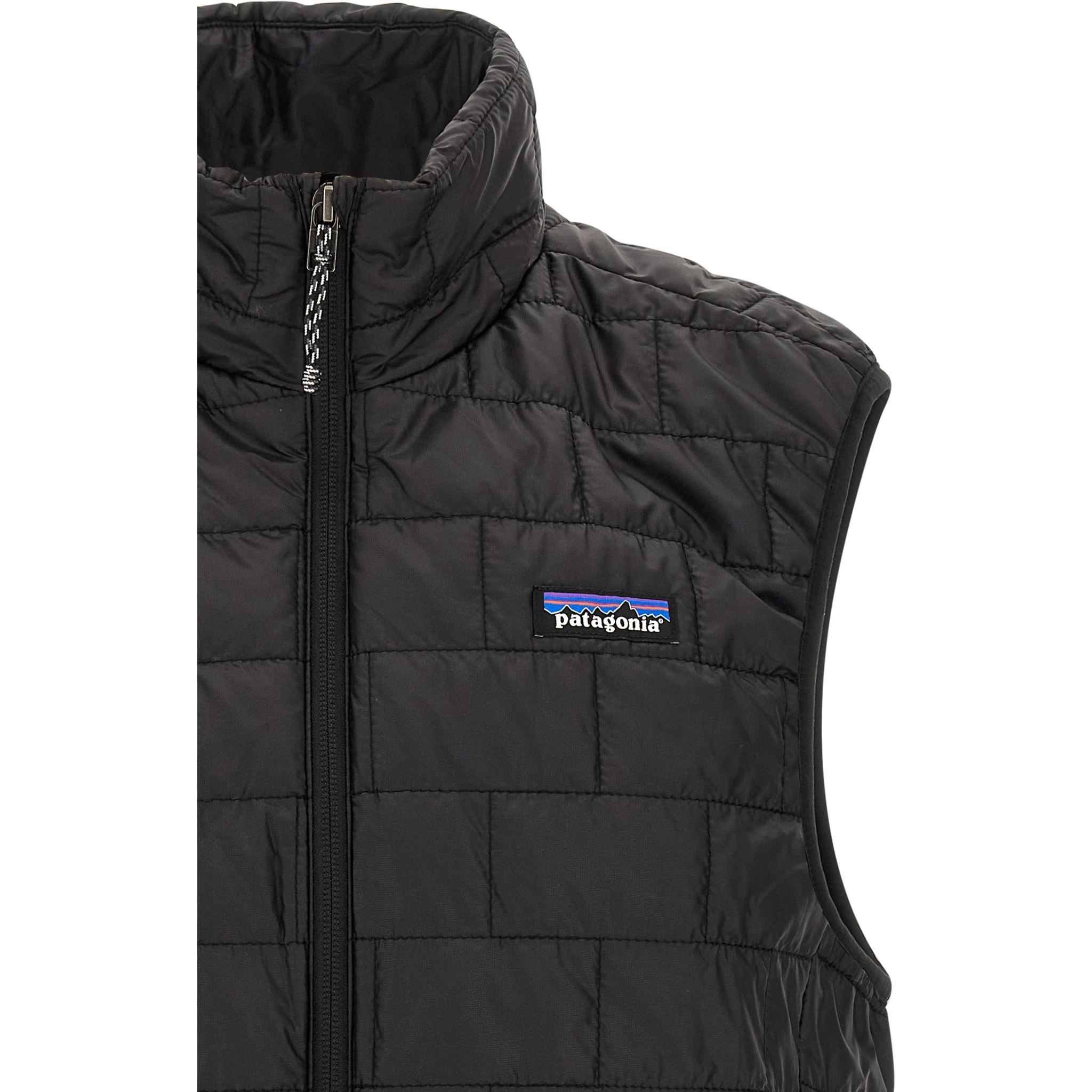 Black Polyester Sleeveless Jacket
