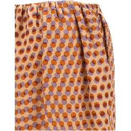 Multicolor Silk Midi Skirt