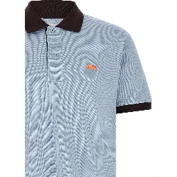 Blue Cotton Polo Shirt