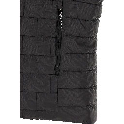 Black Polyester Sleeveless Jacket
