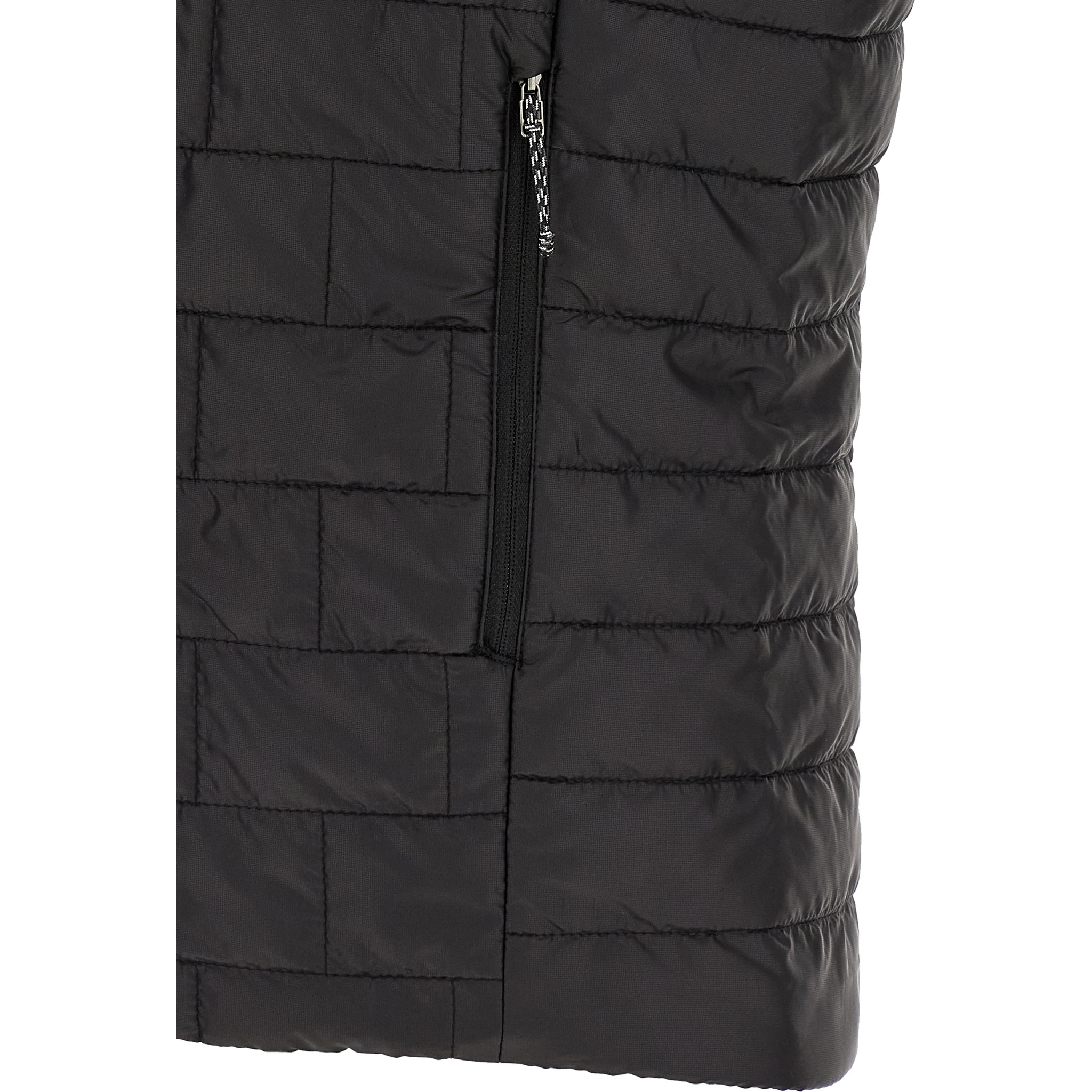 Black Polyester Sleeveless Jacket