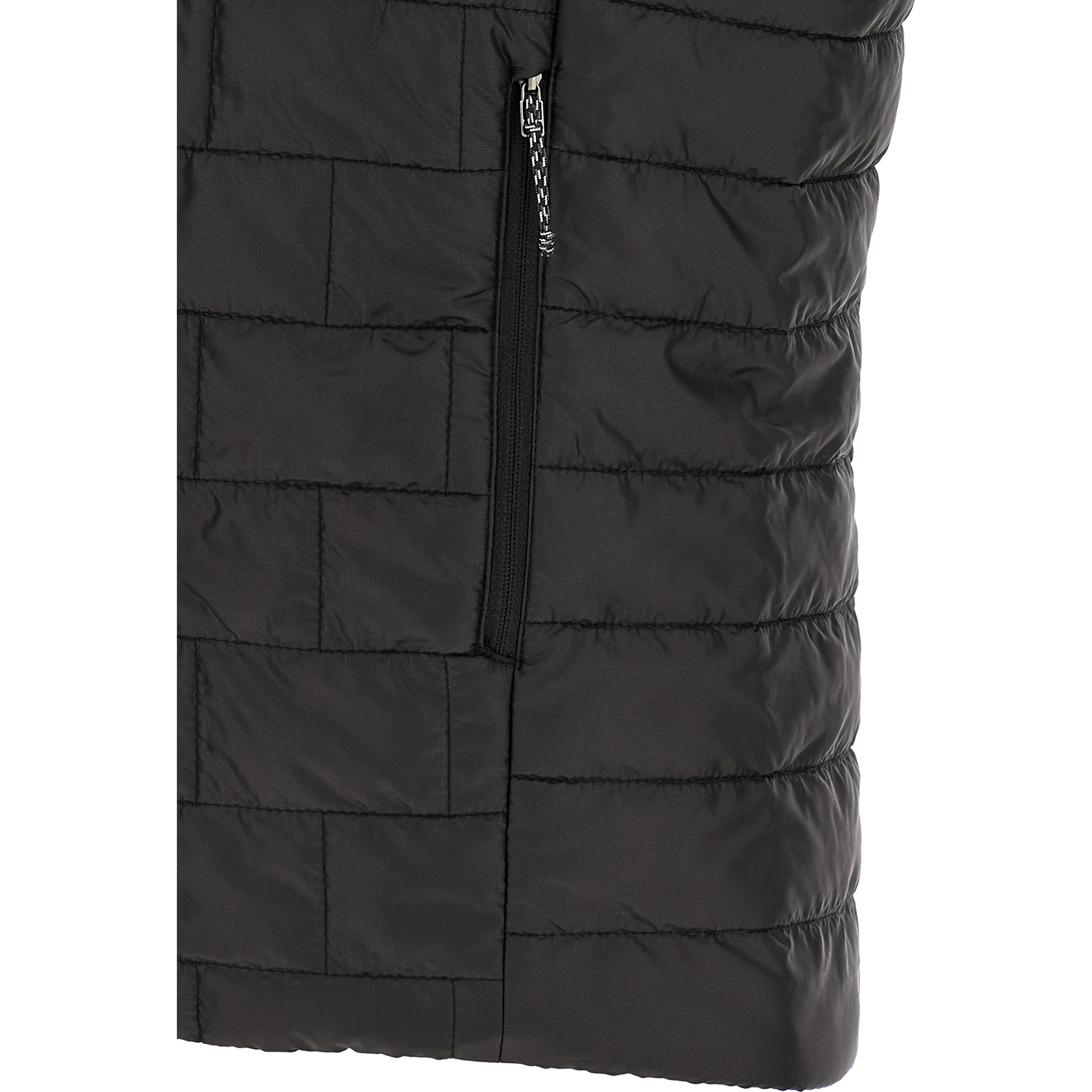 Black Polyester Sleeveless Jacket