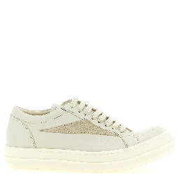 Beige Cowhide Low Top Sneakers