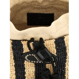 Black Straw Shoulder Bag
