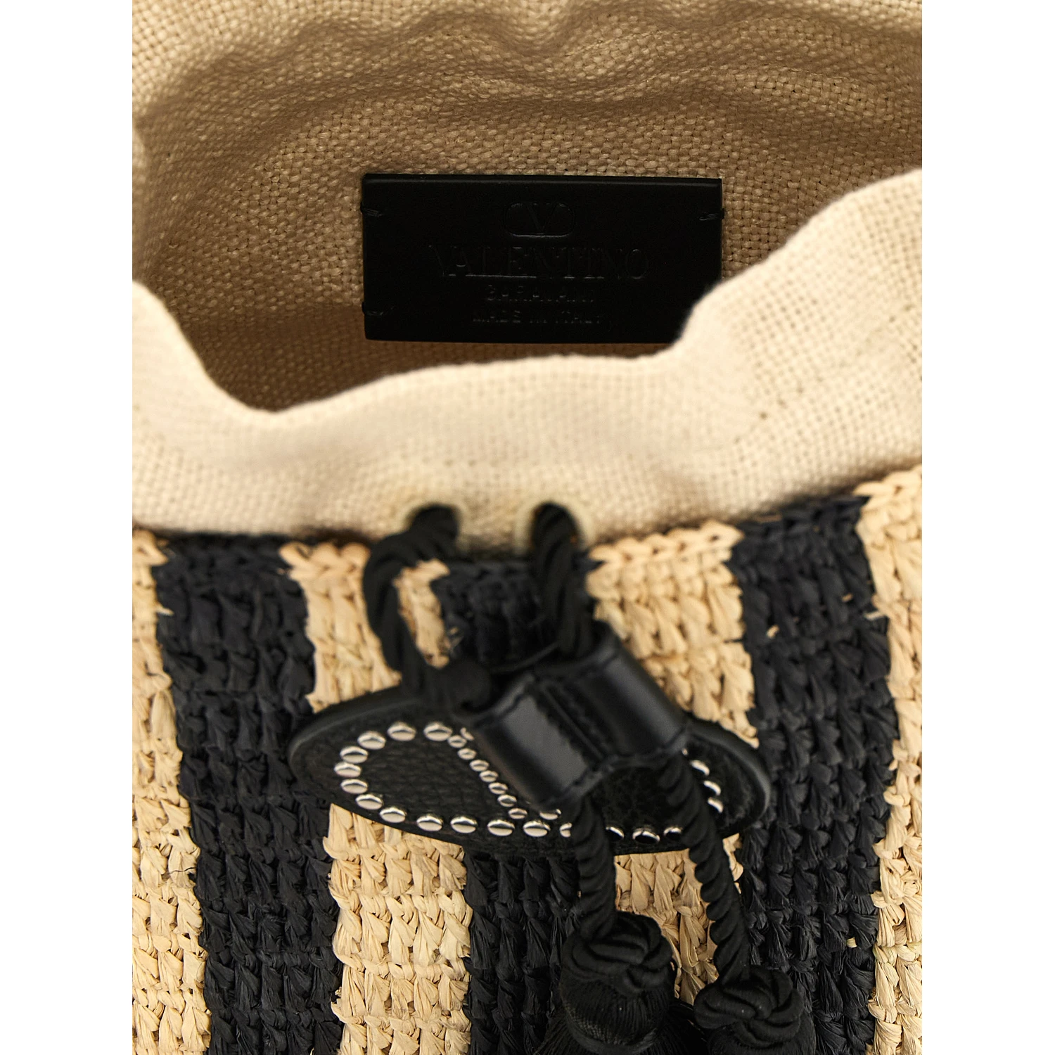 Black Straw Shoulder Bag