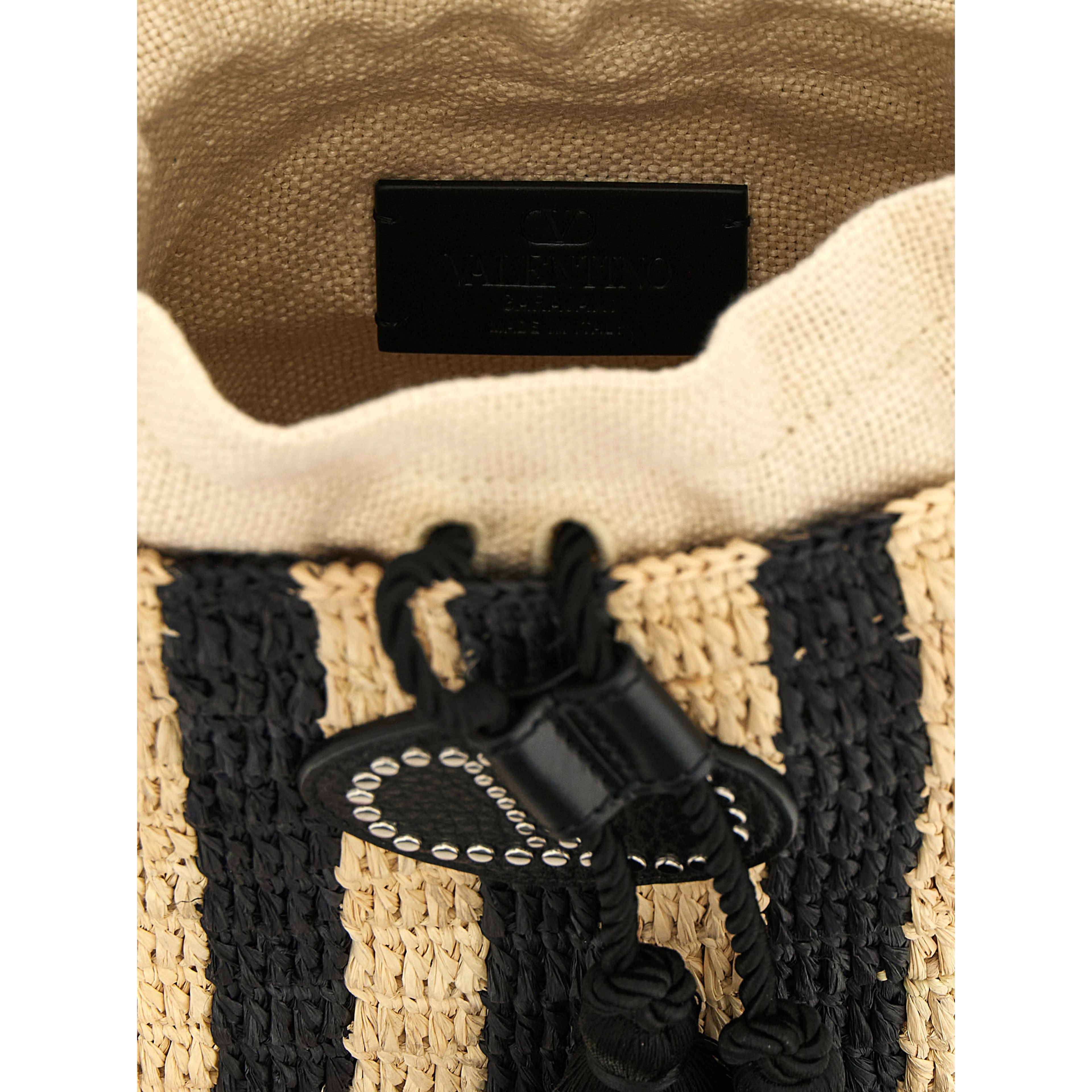 Black Straw Shoulder Bag