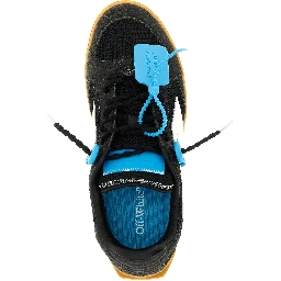 Black Polyester Athletic Sneakers