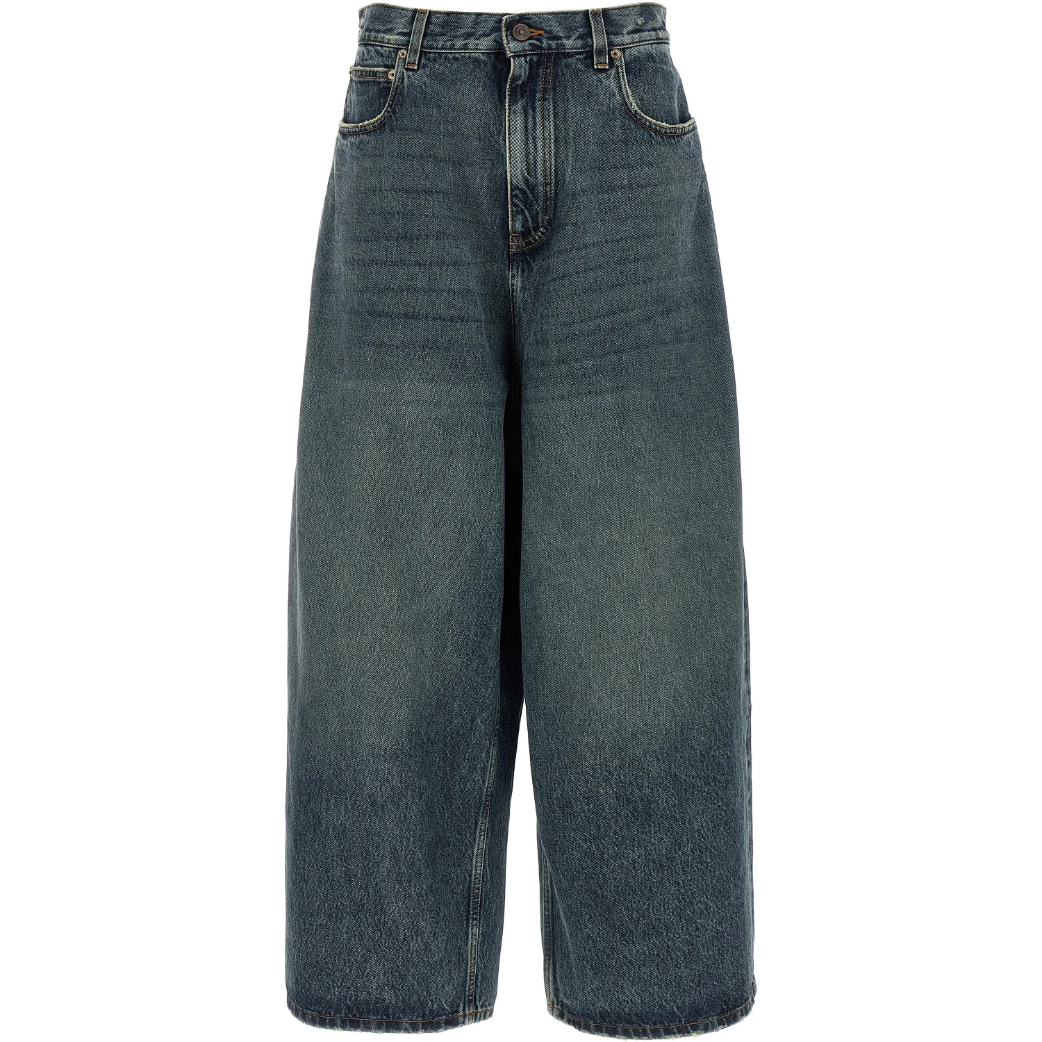 Blue Cotton Relaxed Fit Jeans