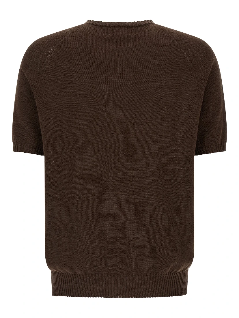 Brown Cotton Cardigan