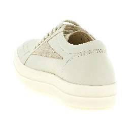 Beige Cowhide Low Top Sneakers