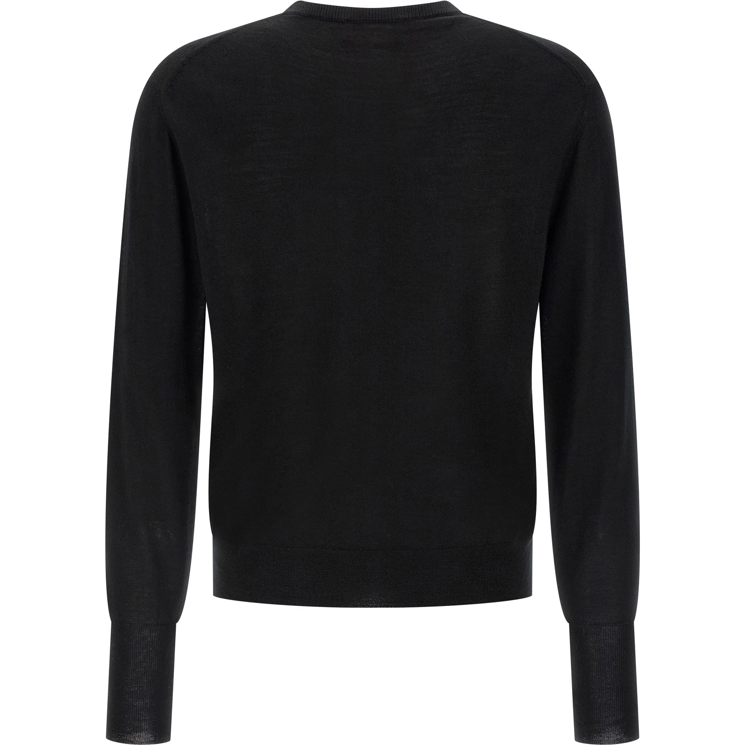 Black Virgin Wool Cardigan