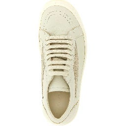 Beige Cowhide Low Top Sneakers