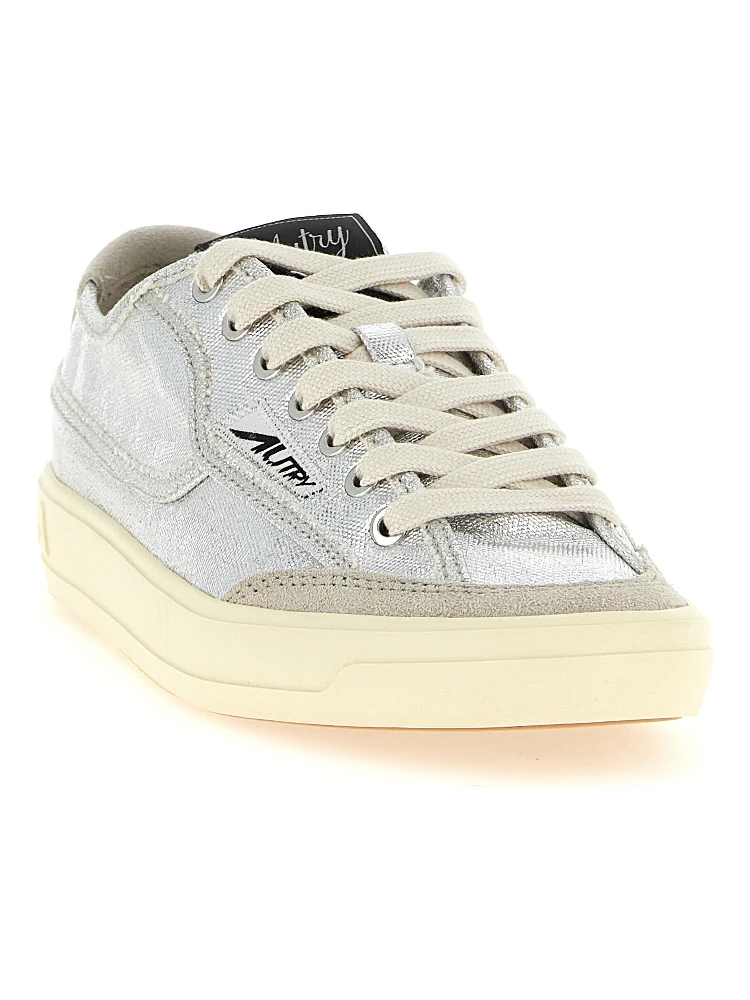 Silver Canvas Low Top Sneakers alternative