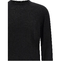 Black Virgin Wool Cardigan