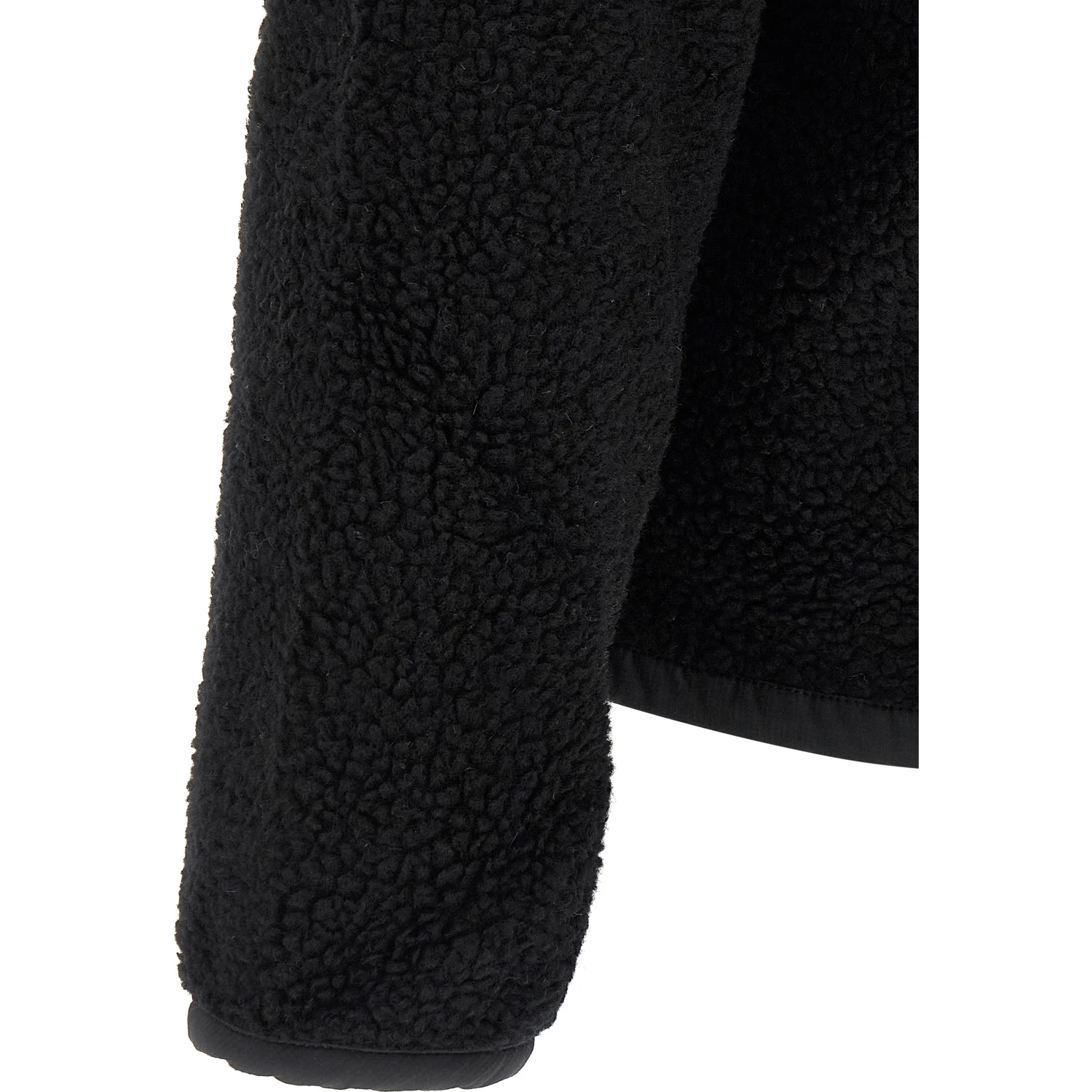 Black Wool Full-Length Jacket
