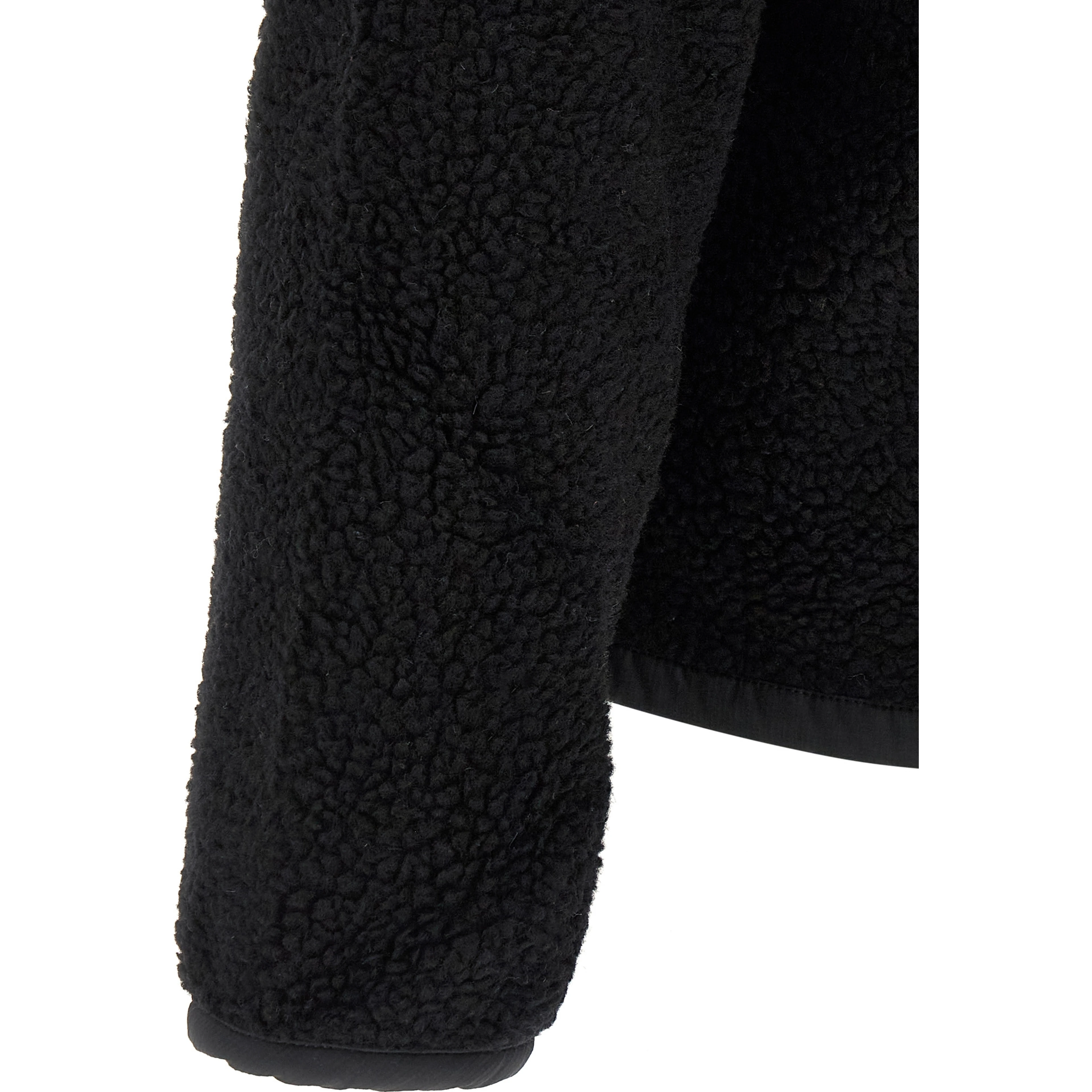 Black Wool Full-Length Jacket