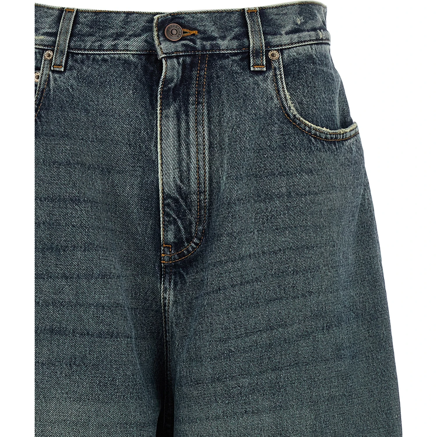 Blue Cotton Relaxed Fit Jeans