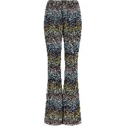 Multicolor Viscose Flared Pants