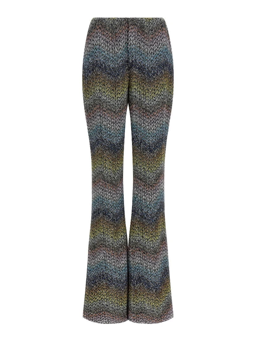 Multicolor Viscose Flared Pants