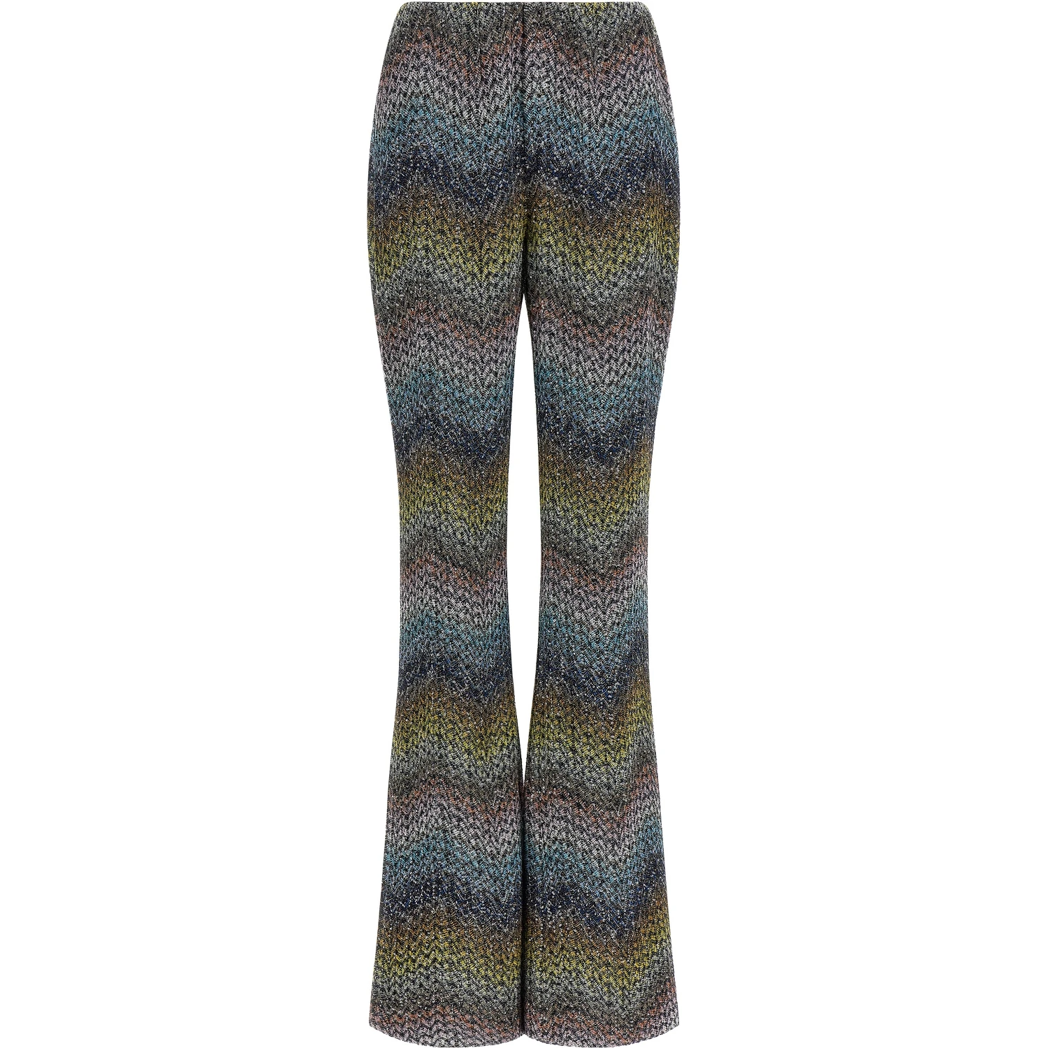 Multicolor Viscose Flared Pants