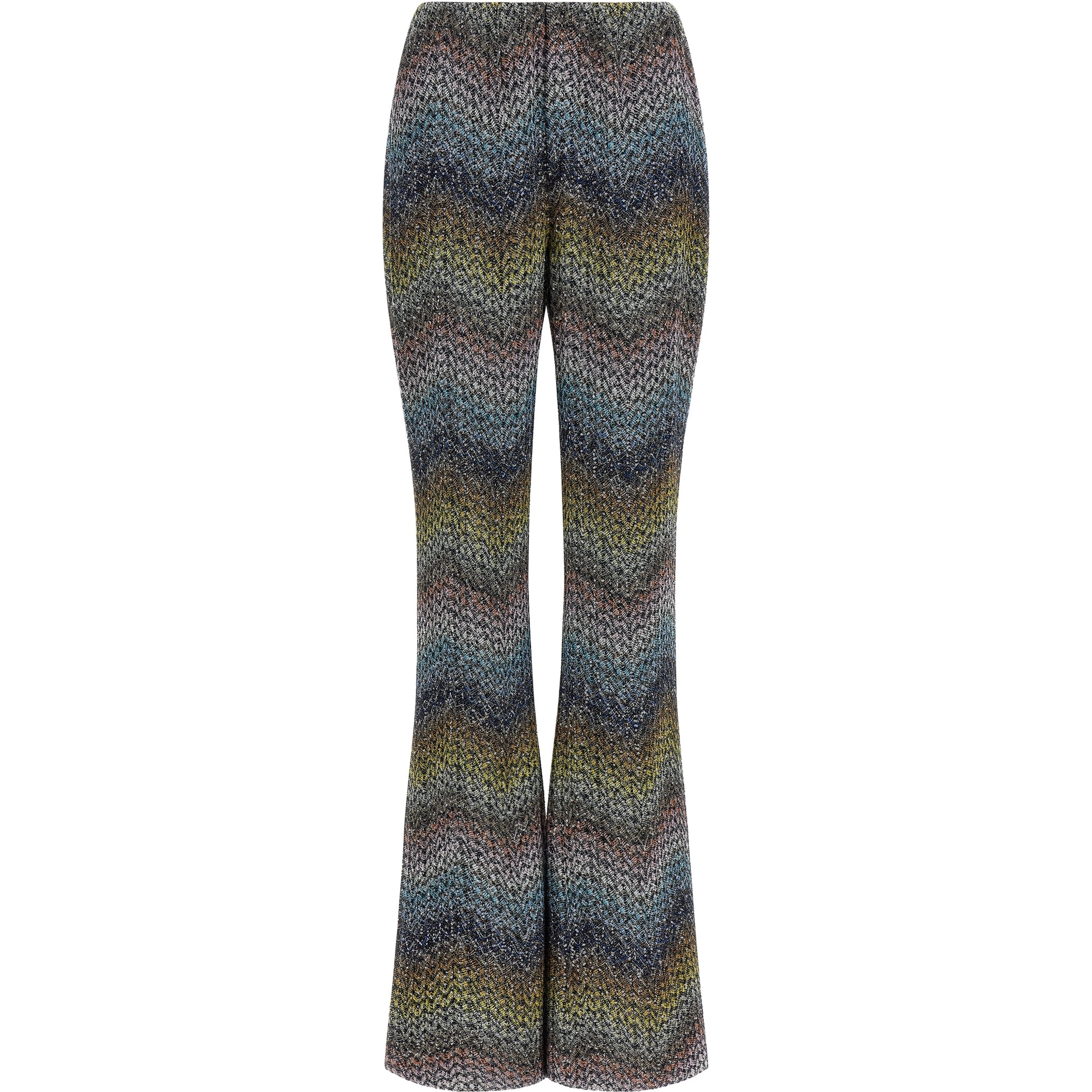 Multicolor Viscose Flared Pants